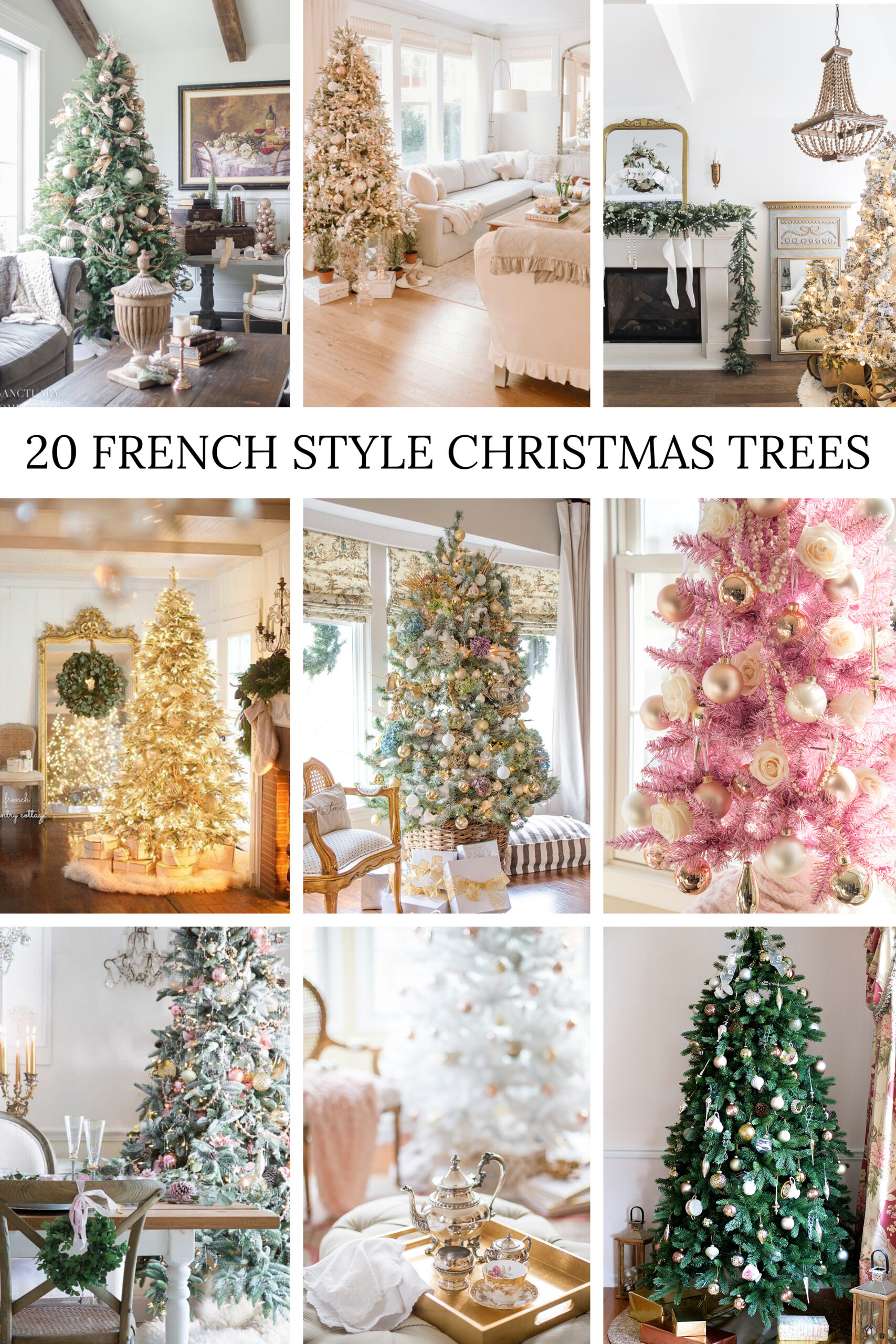 French Country Christmas trees