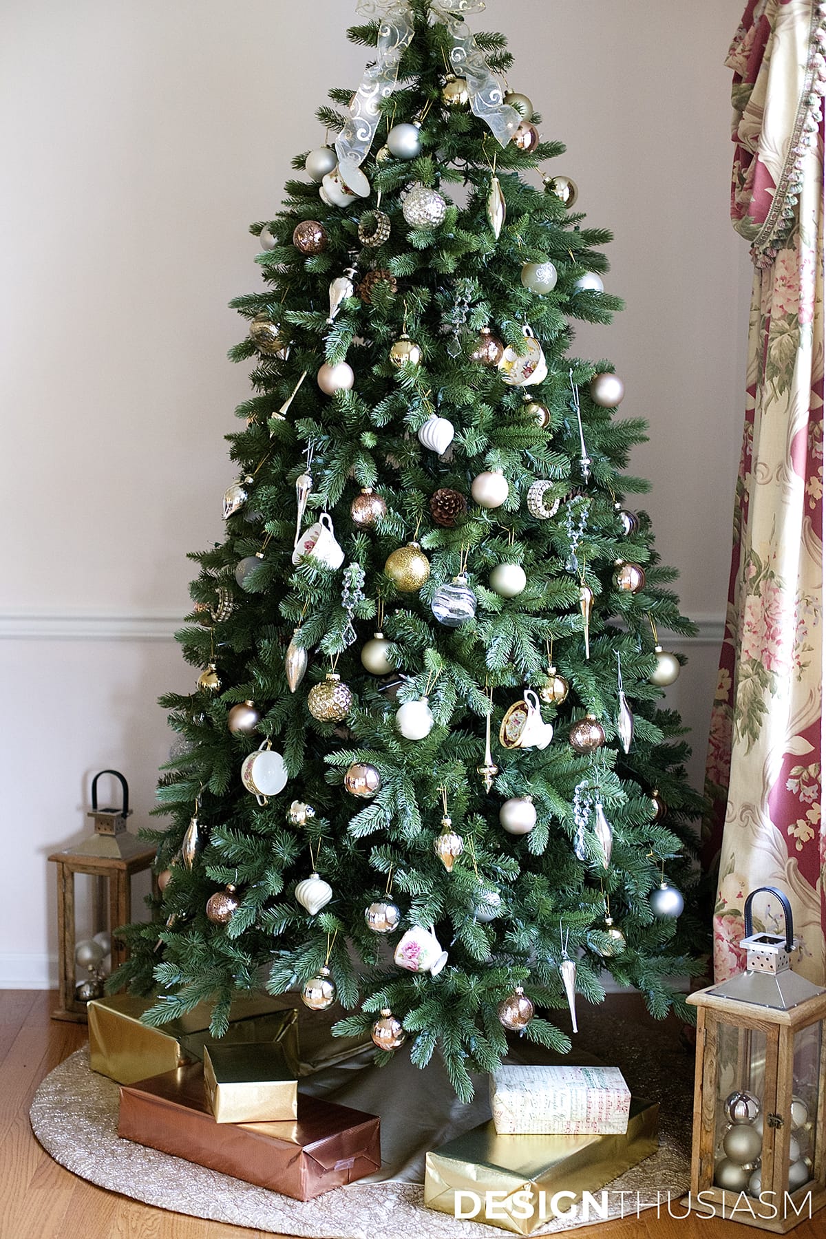 French Country teacup Christmas tree