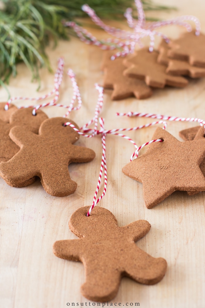 DIY Cinnamon Christmas Ornaments from On Sutton Place