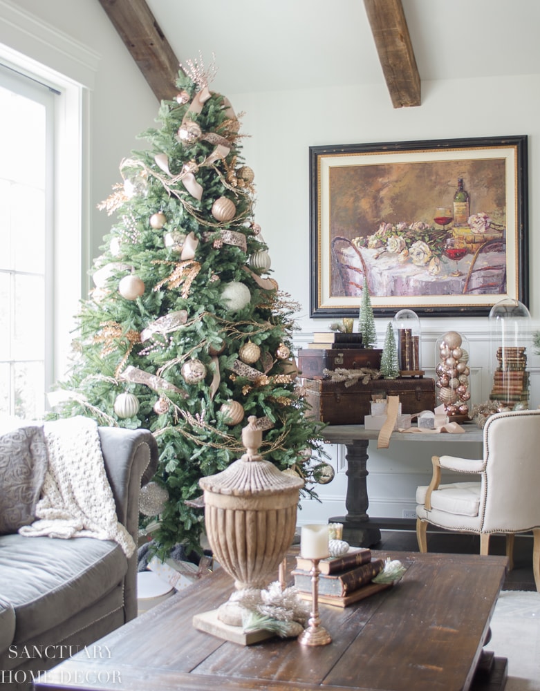 French farmhouse Christmas tree decorations