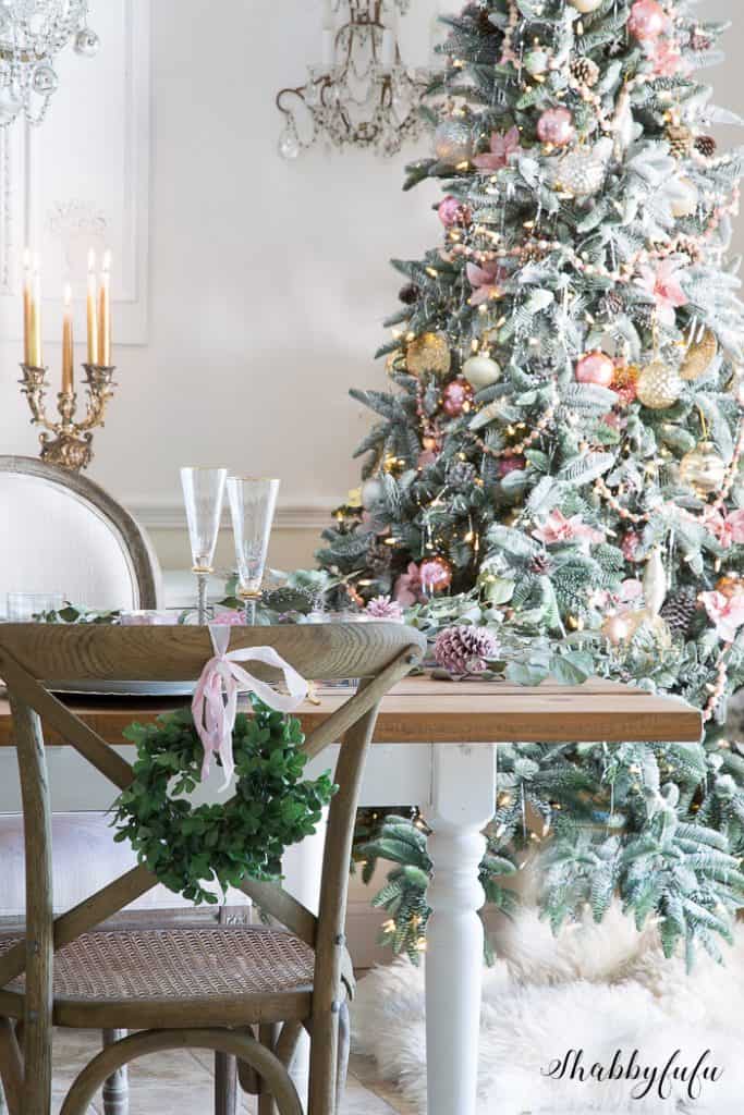 pretty French Country Christmas tree decorations