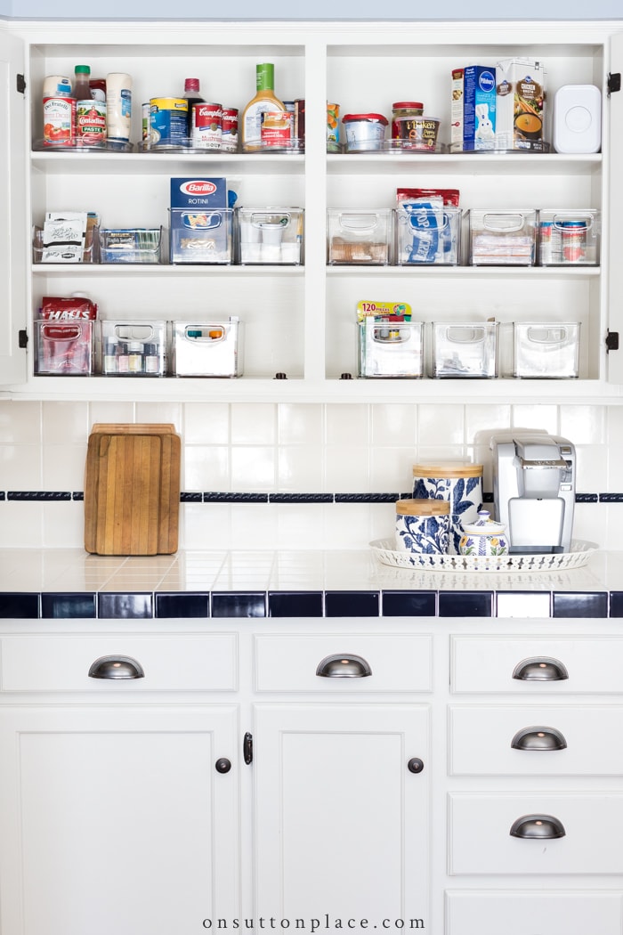 Small Pantry Organization from On Sutton Place