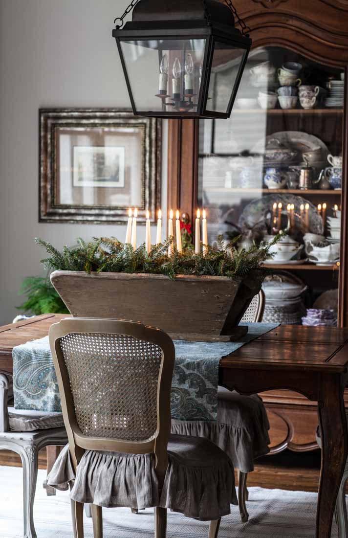 candles and greenery cedar hill farmhouse