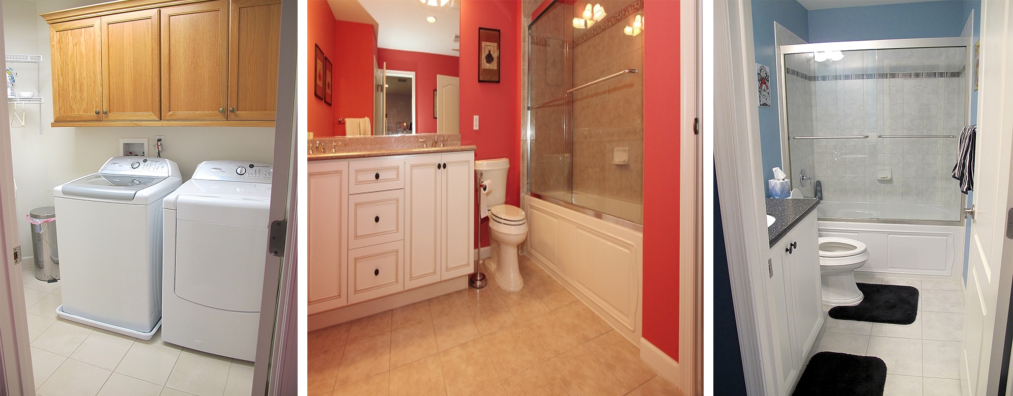 bathroom and laundry room before photos