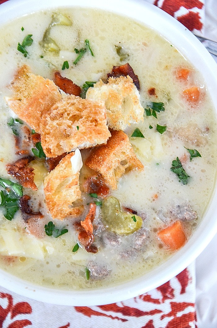 BACON CHEESEBURGER SOUP- HSS- STONEGABLE