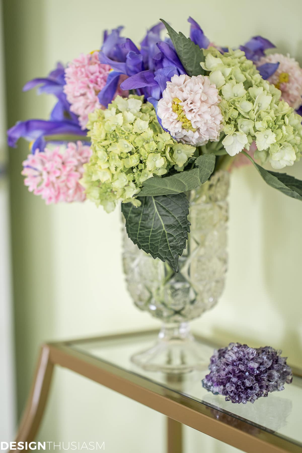 spring floral in the master bedroom