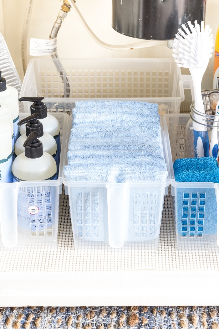 Under Kitchen Sink Organization from On Sutton Place