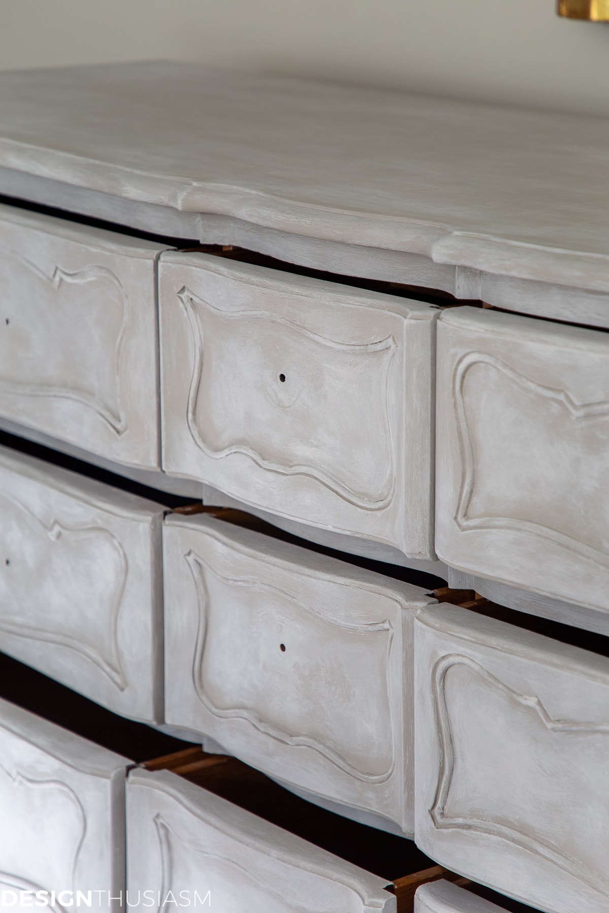 second coat of paint on antique dresser