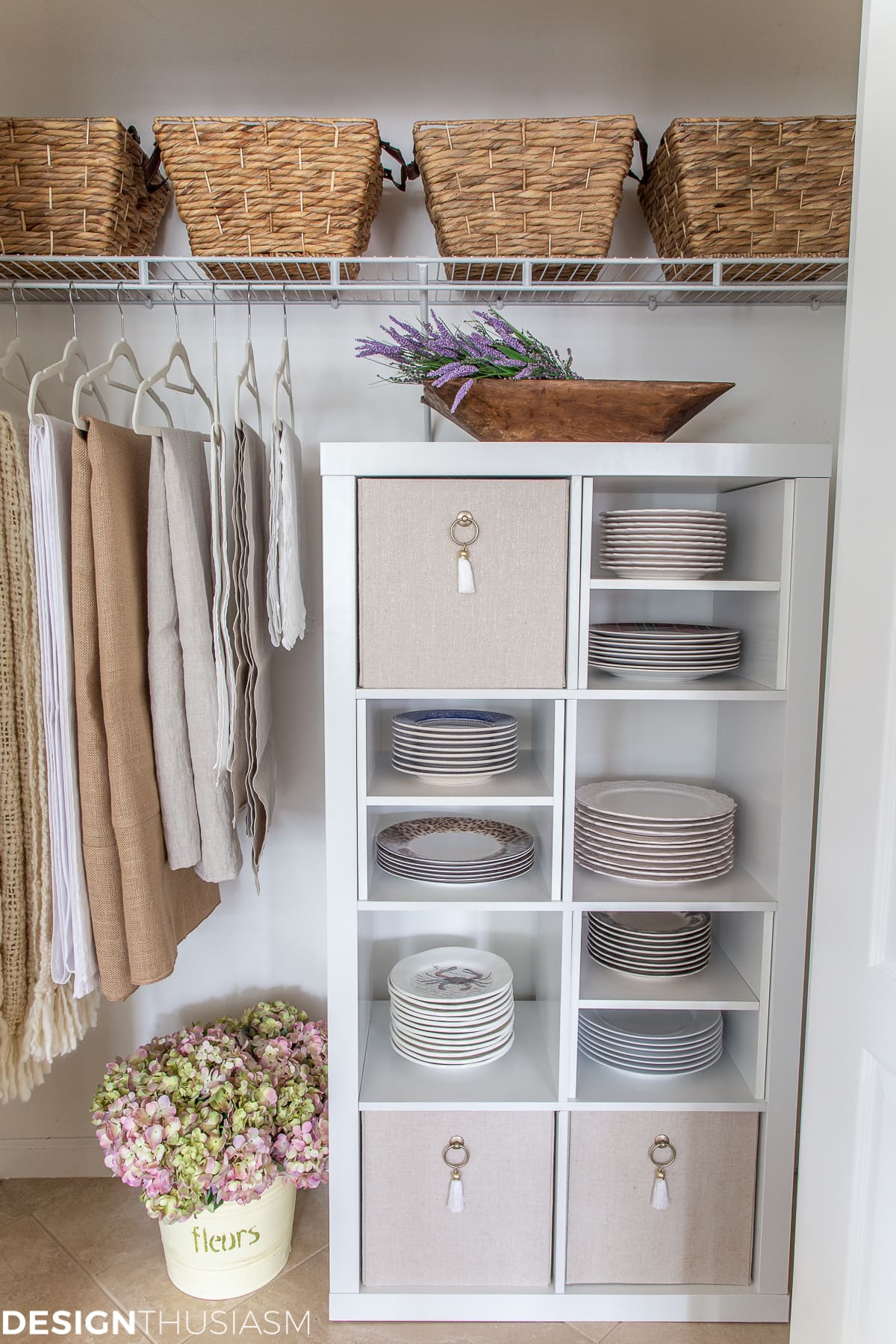 closet design for plate storage