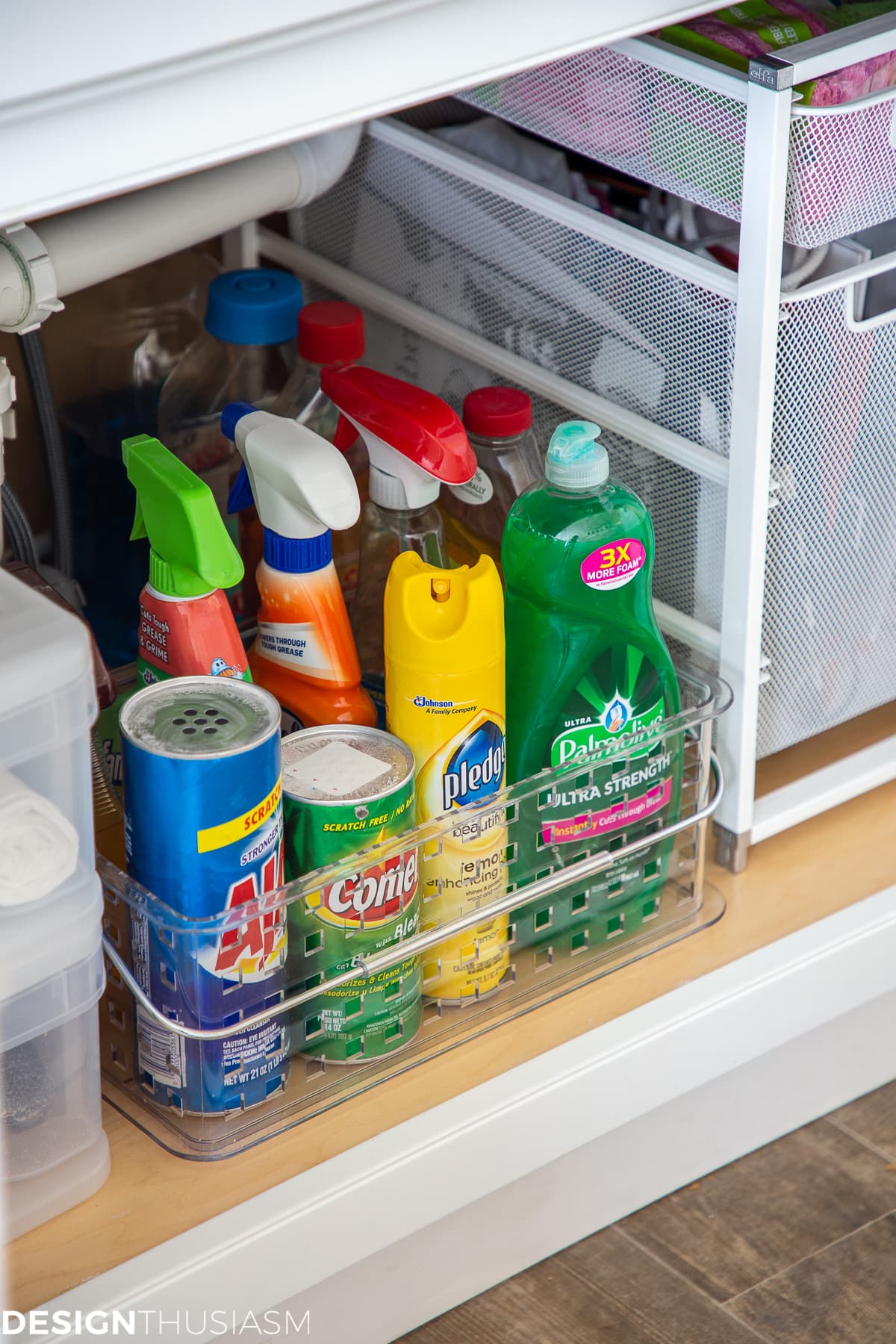 under sink storage for cleaning supplies