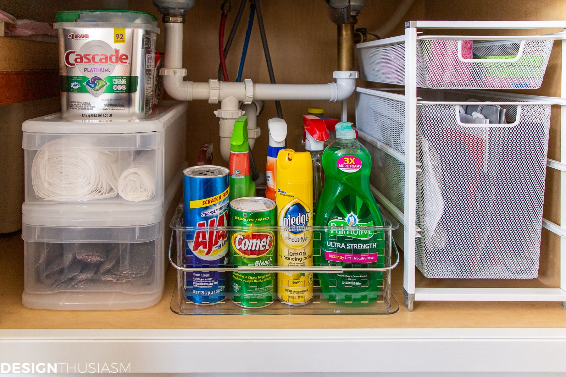 under sink organization