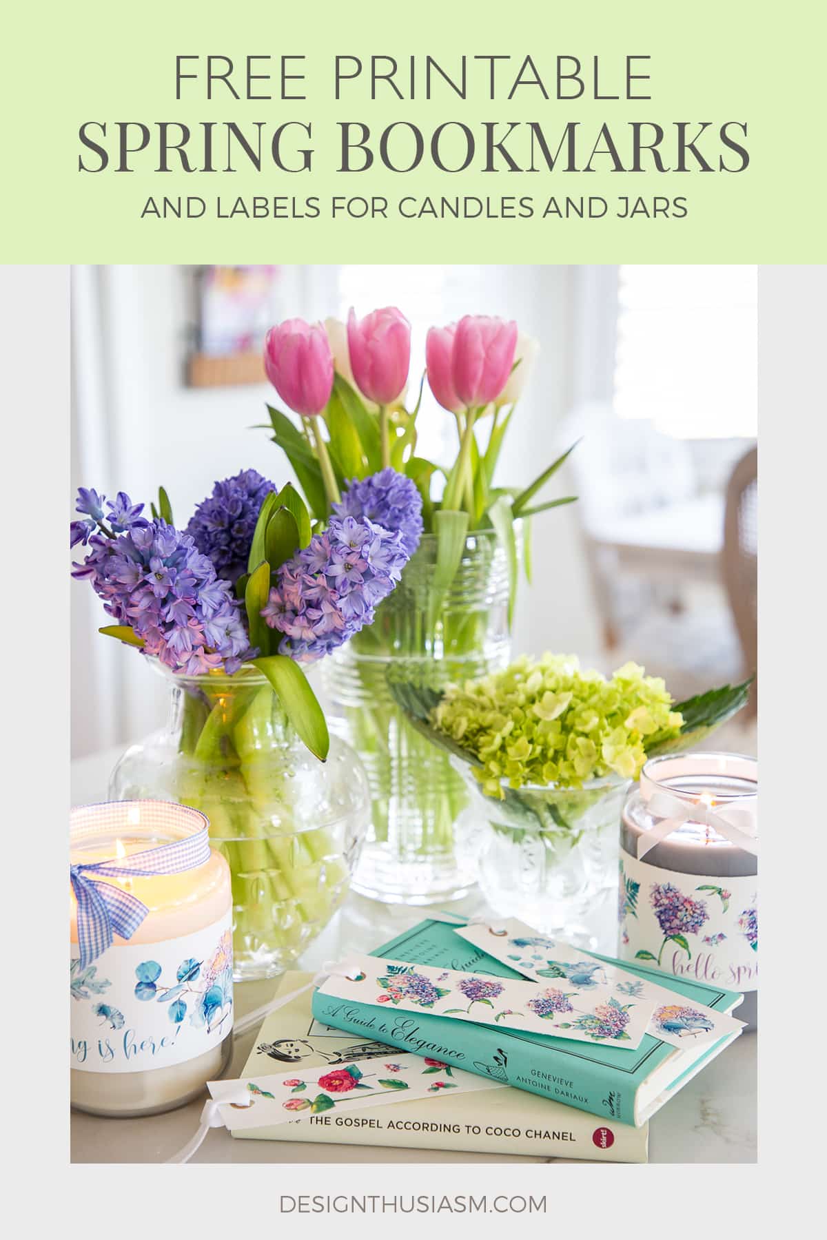 spring printable bookmarks and labels