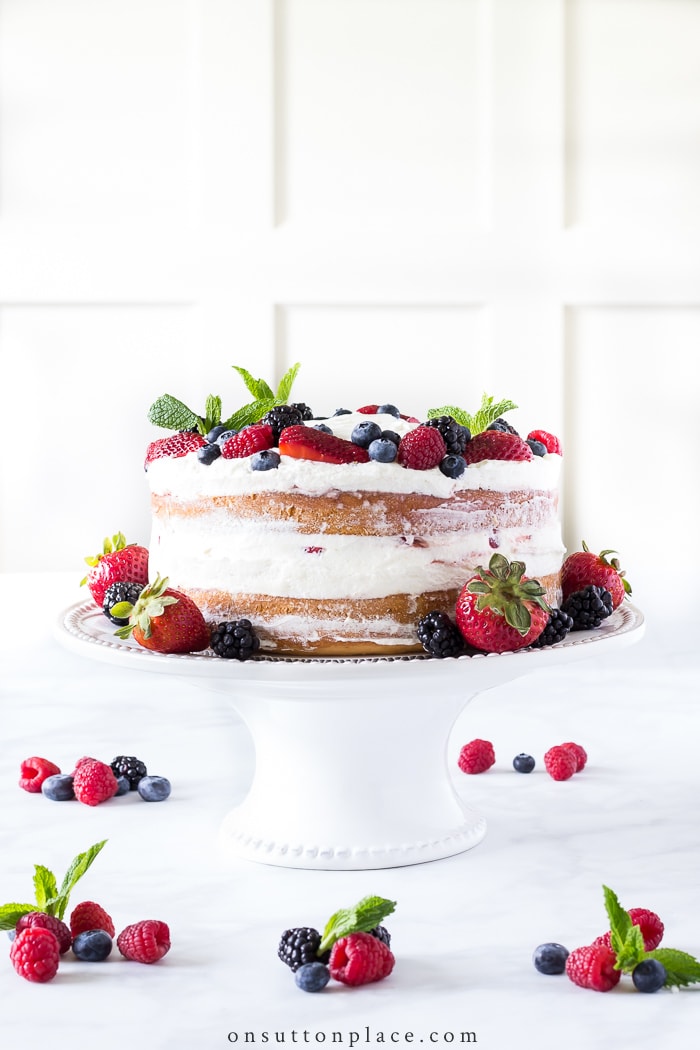 Simplified Berry Chantilly Cake from On Sutton Place