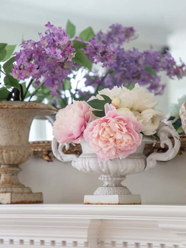 spring decor garden urns