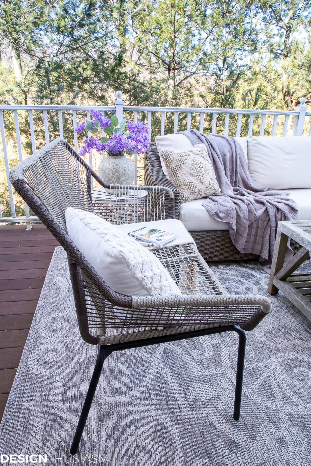 outdoor bench on the patio