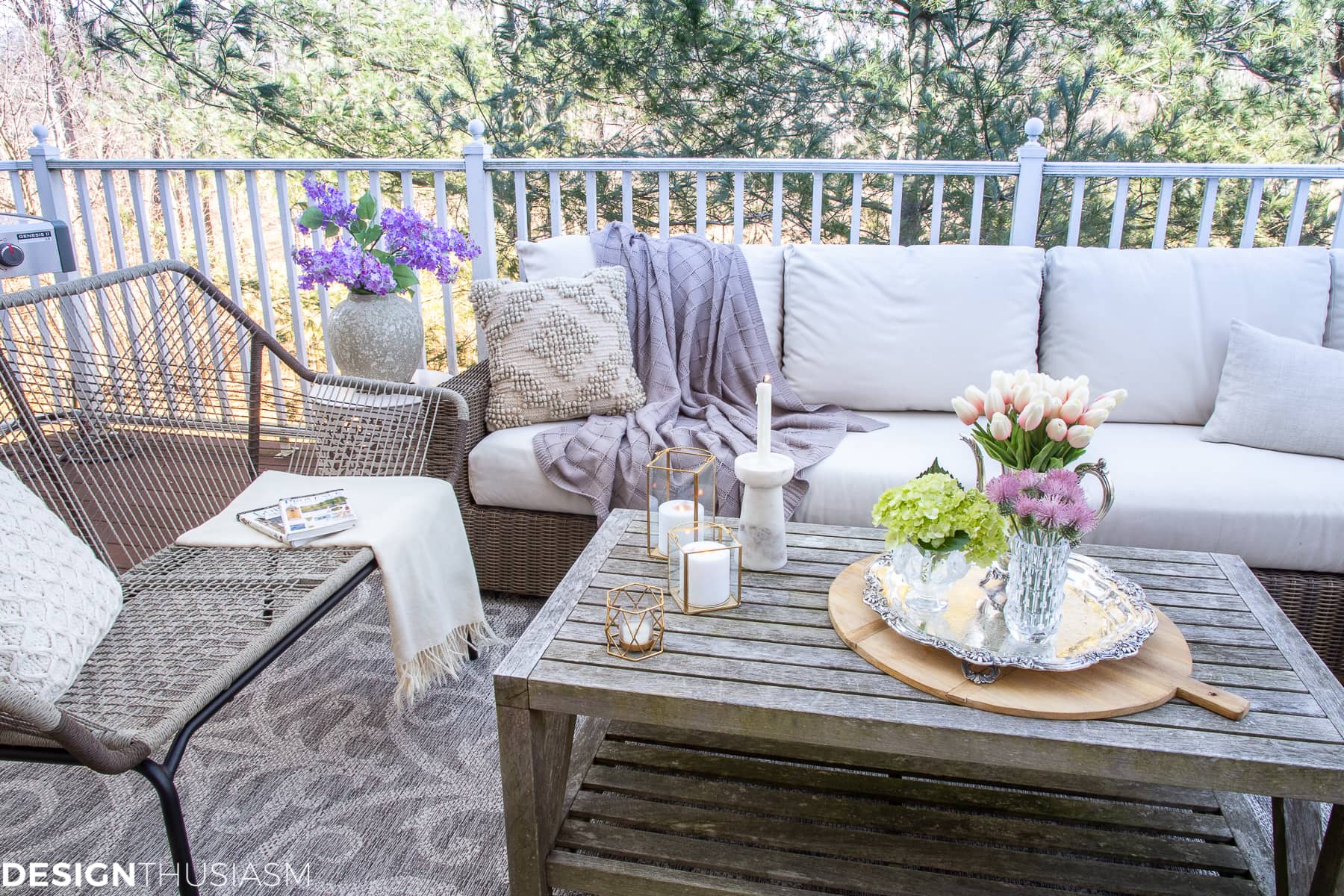 outdoor bench on the patio