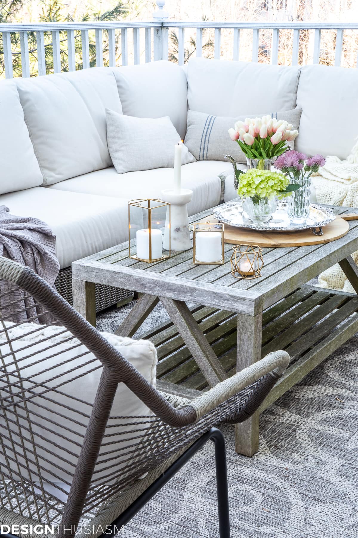 outdoor seating on the patio