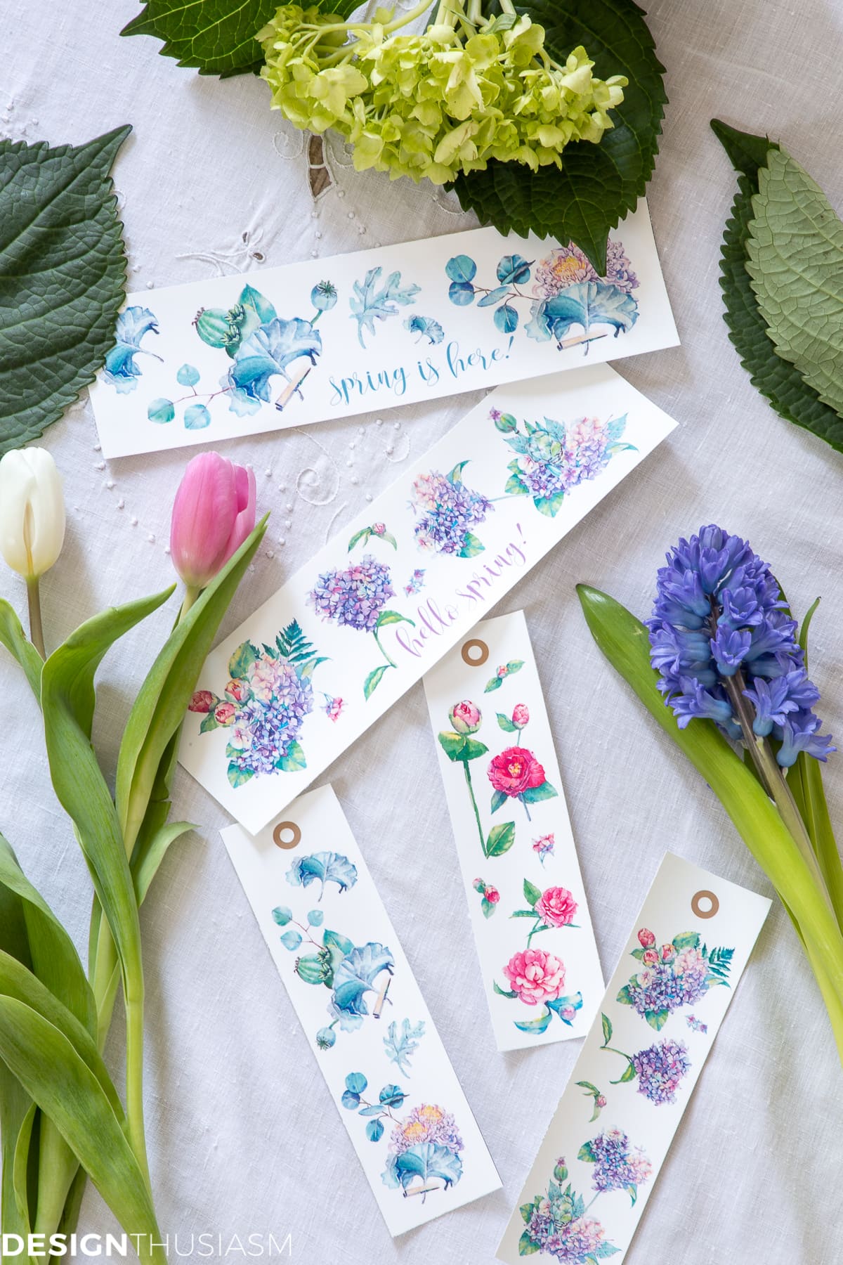 spring printable bookmarks and labels