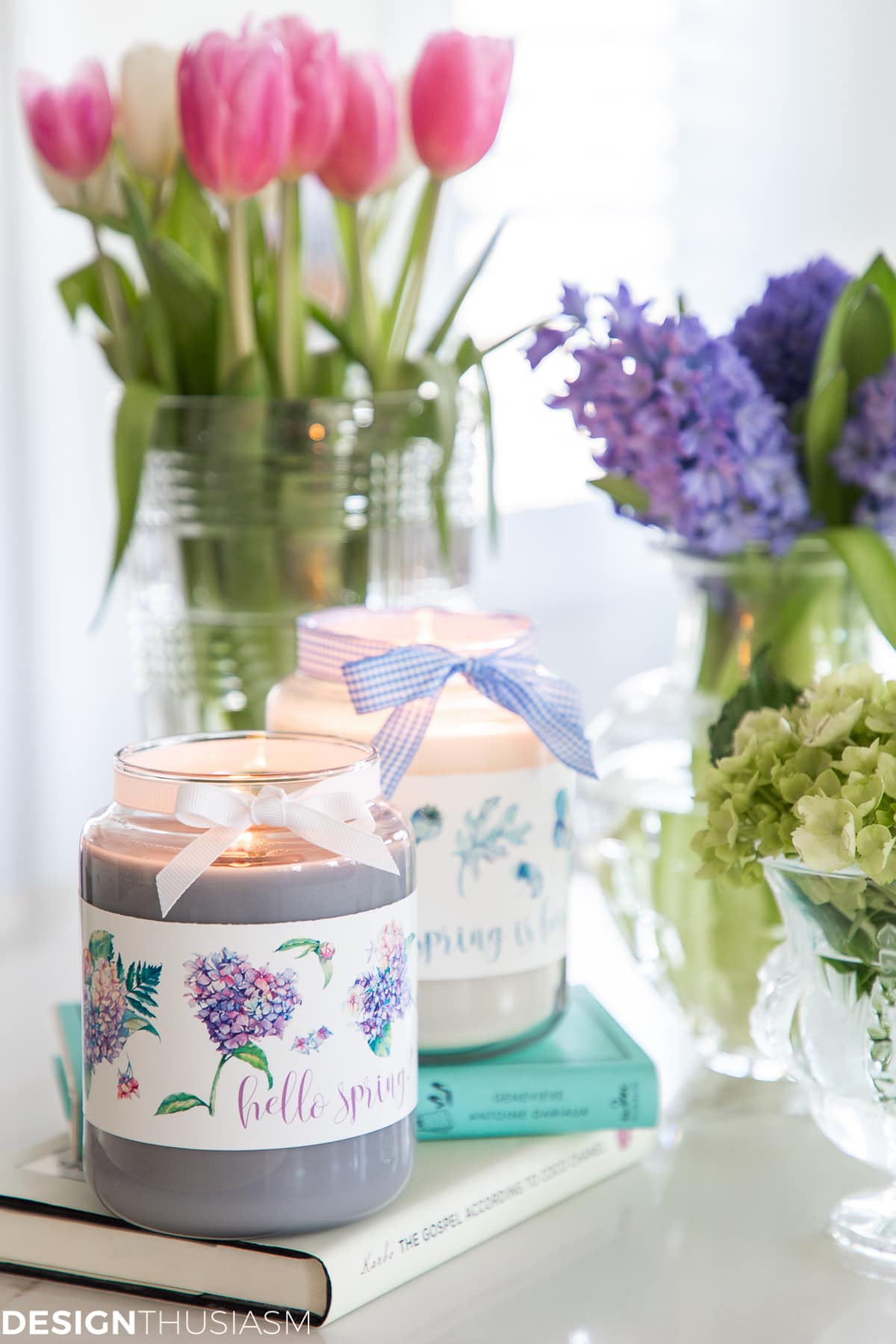 spring printable labels for candles