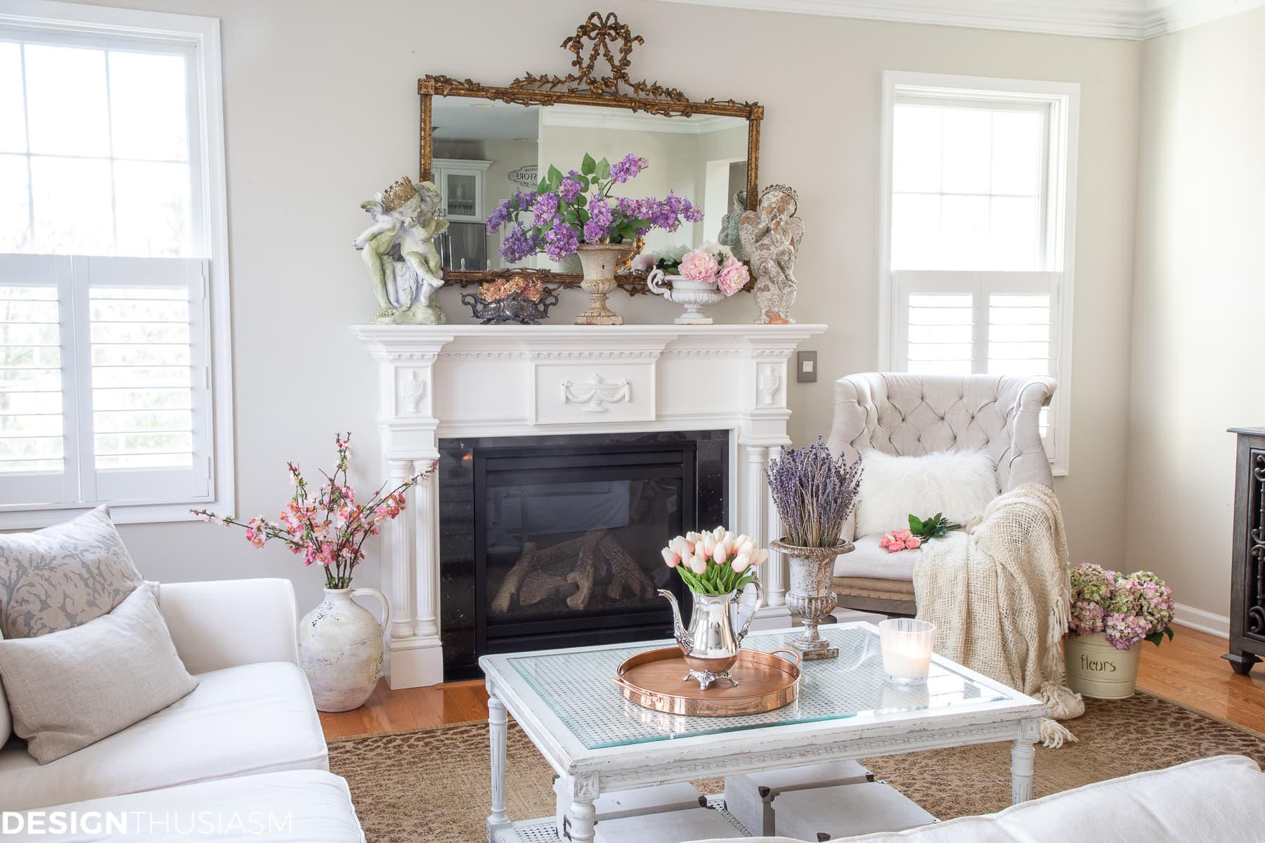 spring decor for the living room
