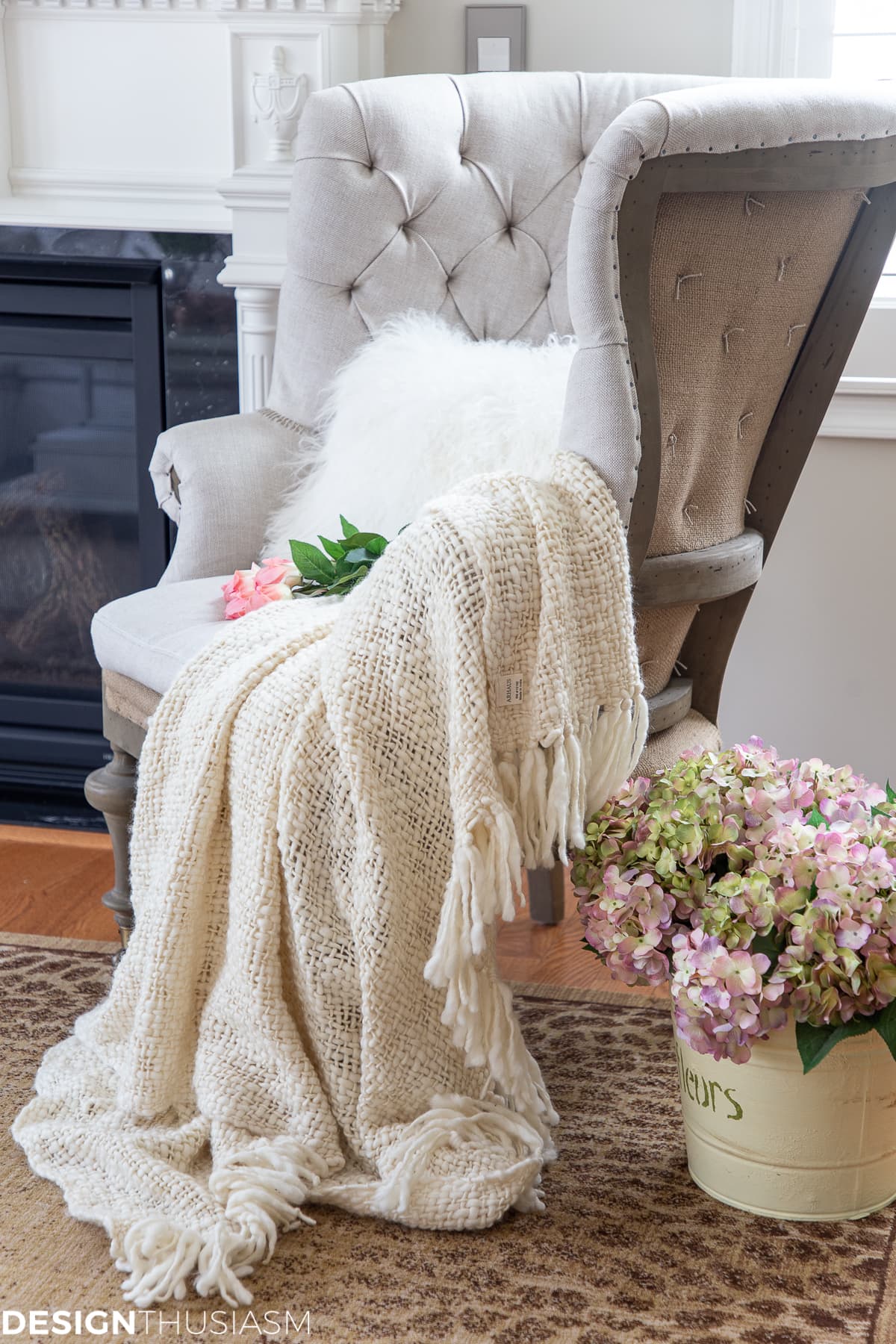 spring decor french chair
