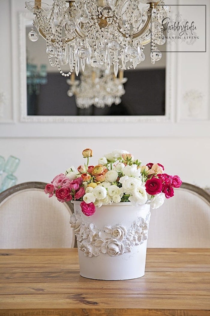 How To Make A Beautiful Flower Bucket From A Plastic Planter