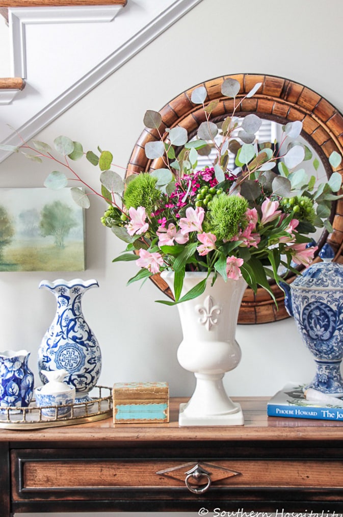 Spring foyer table