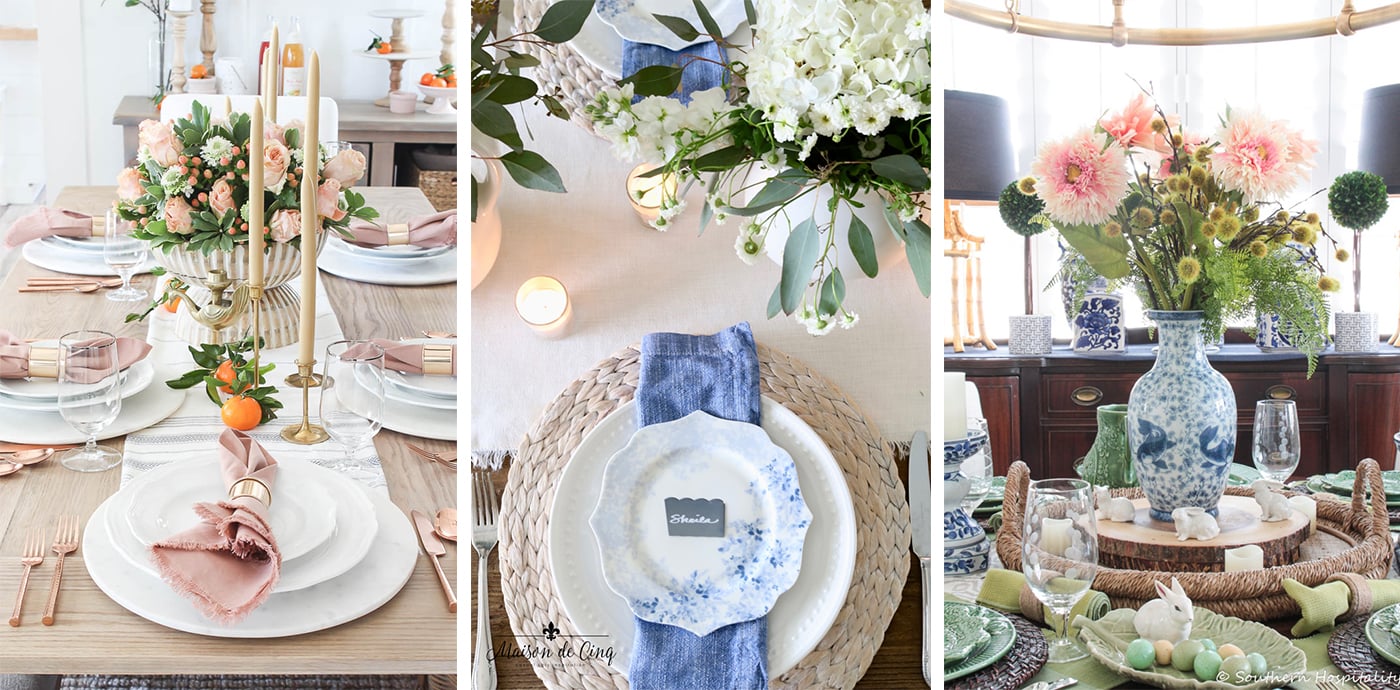 Spring series tablescapes