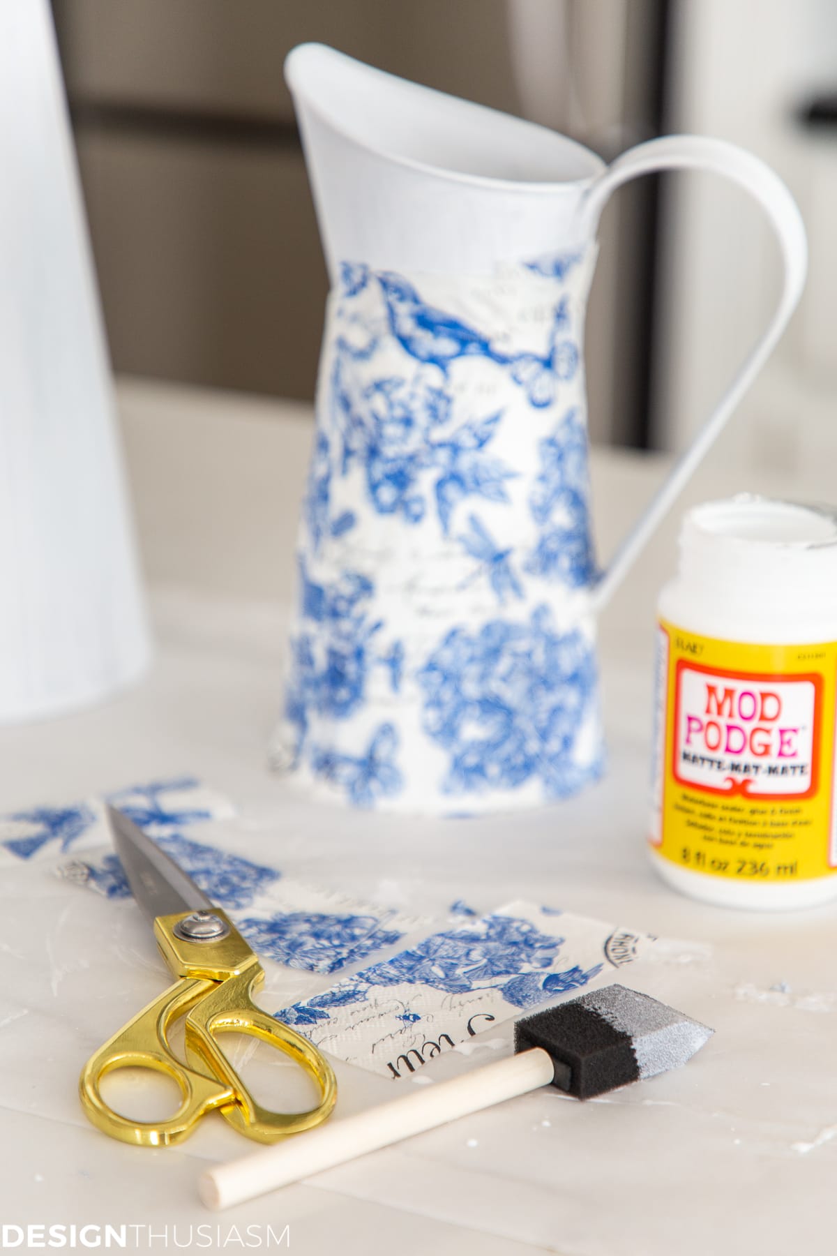 DIY chinoiserie paper craft for spring