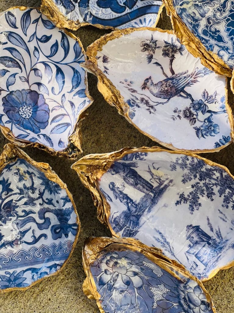 chinoiserie oyster shells