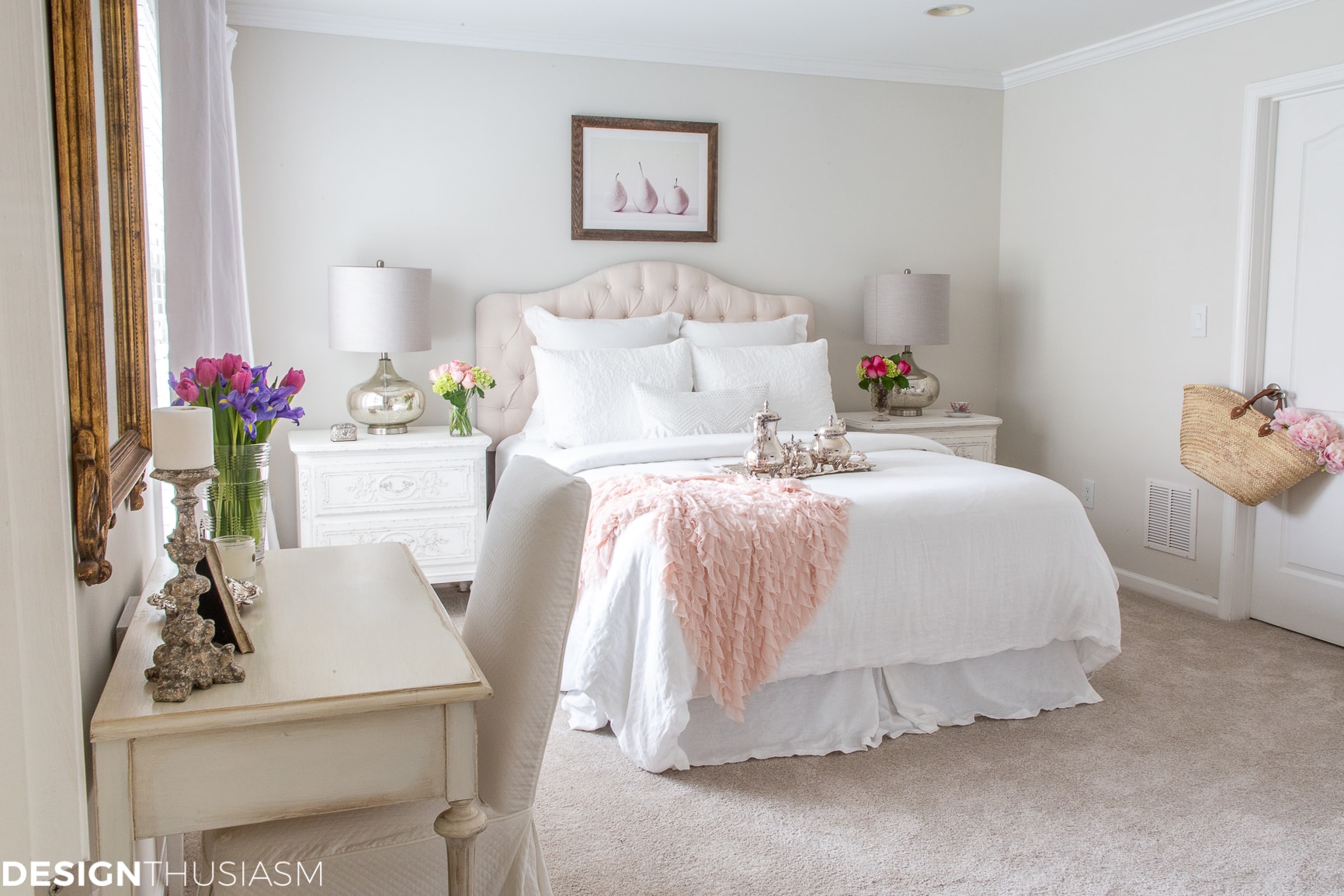 spring white bedroom