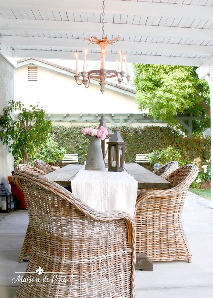 Outdoor Chandeliers from Maison de Cinq