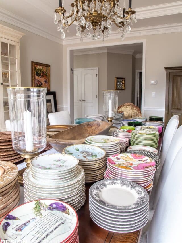 organizing plates and dishes