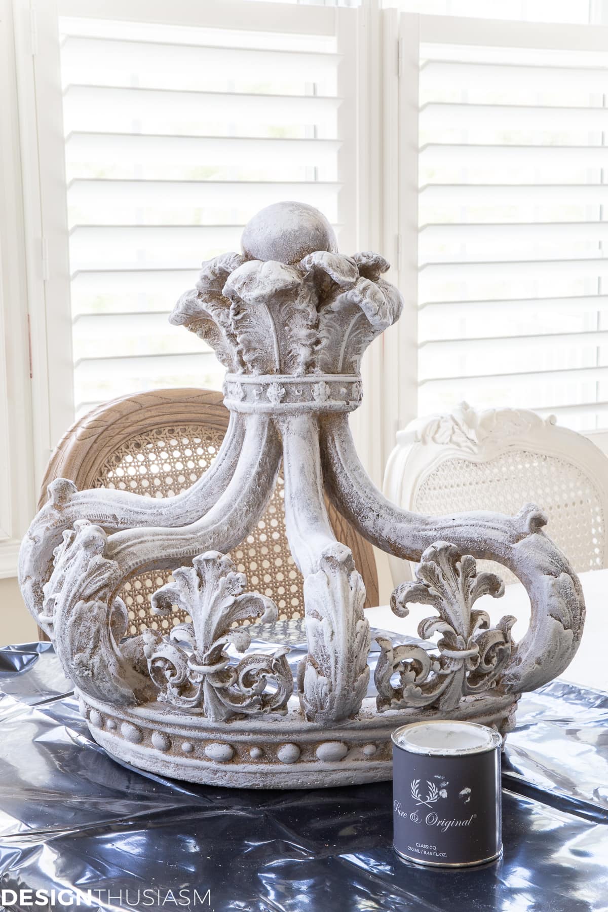 painted French country crown