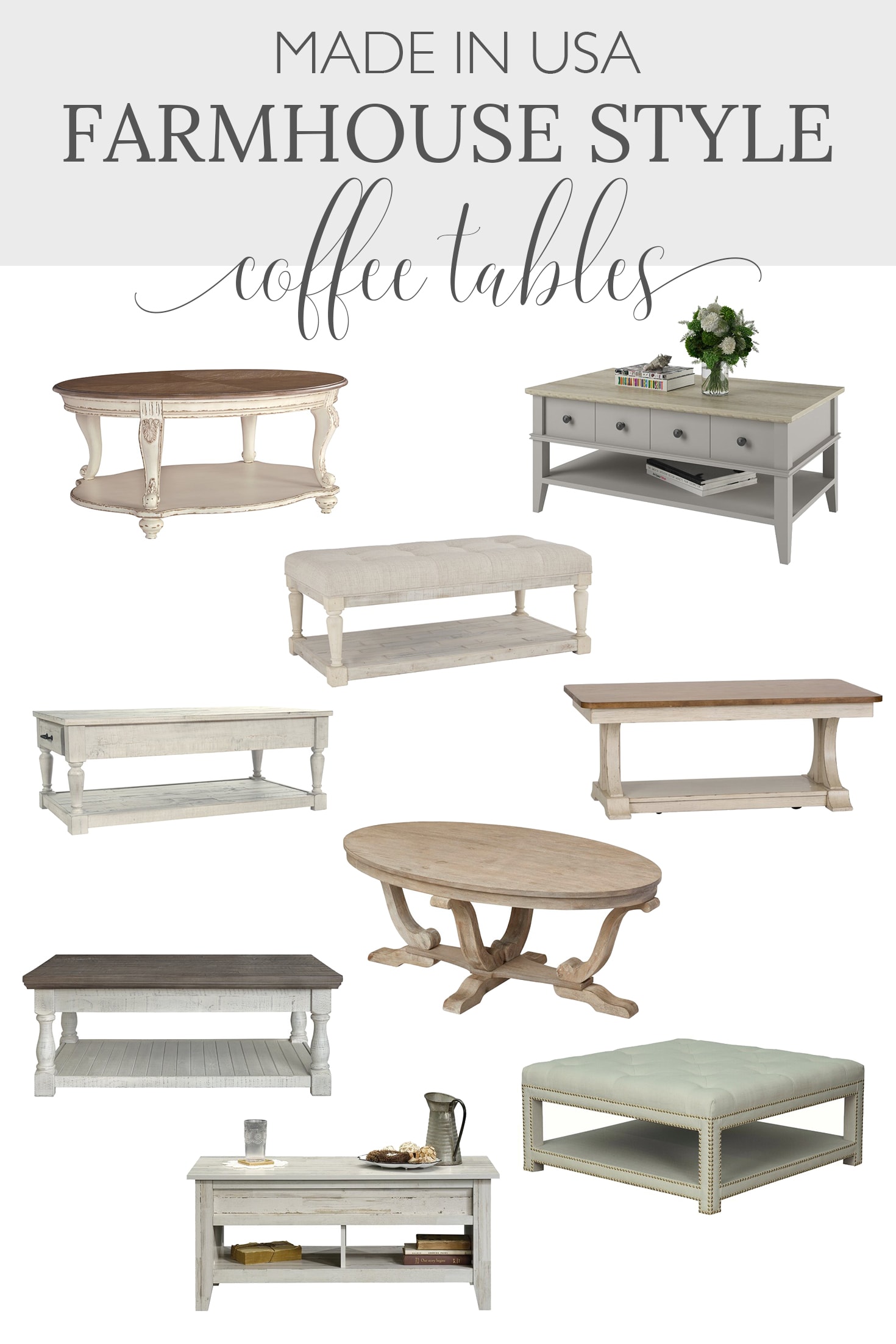 farmhouse coffee tables
