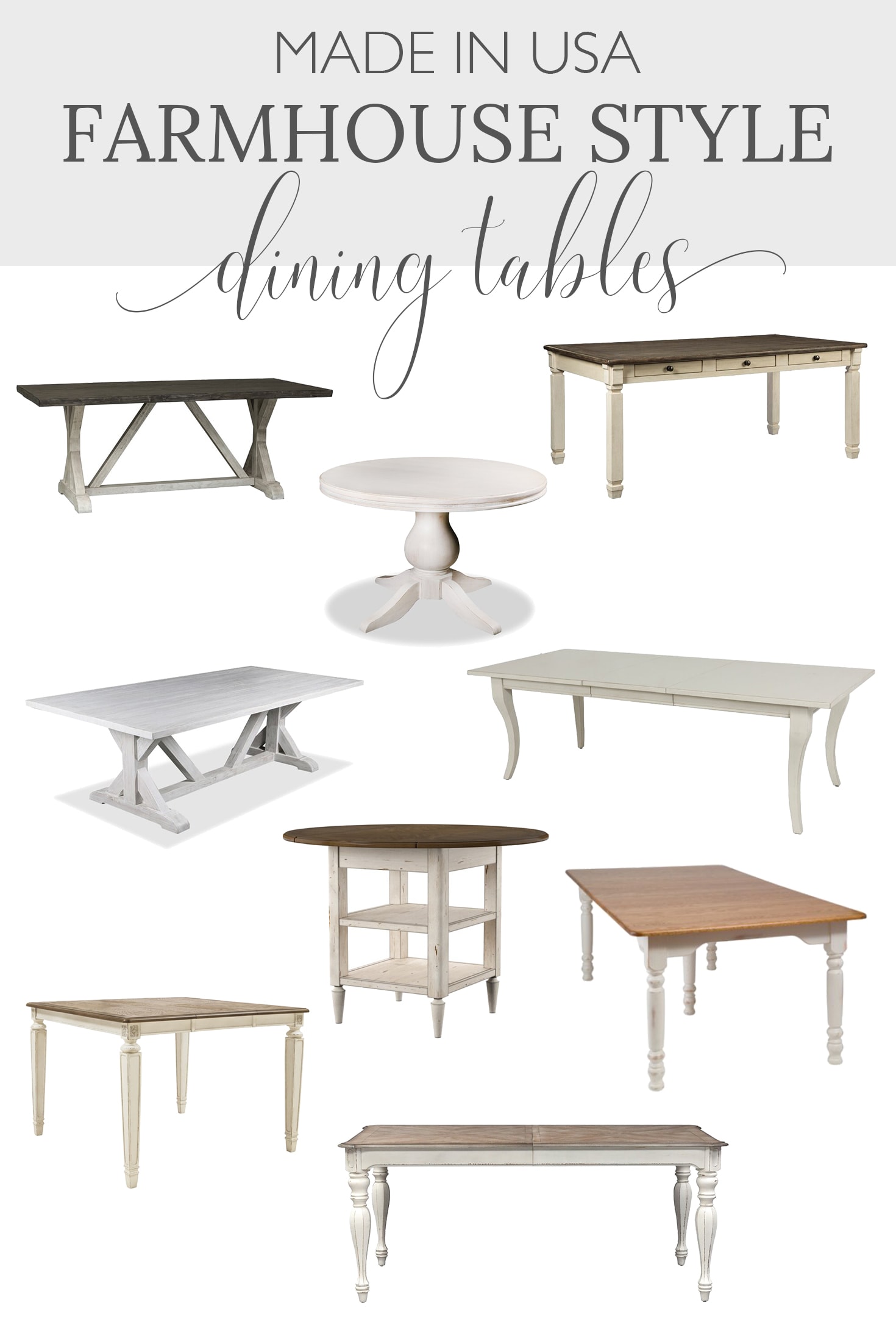farmhouse dining tables
