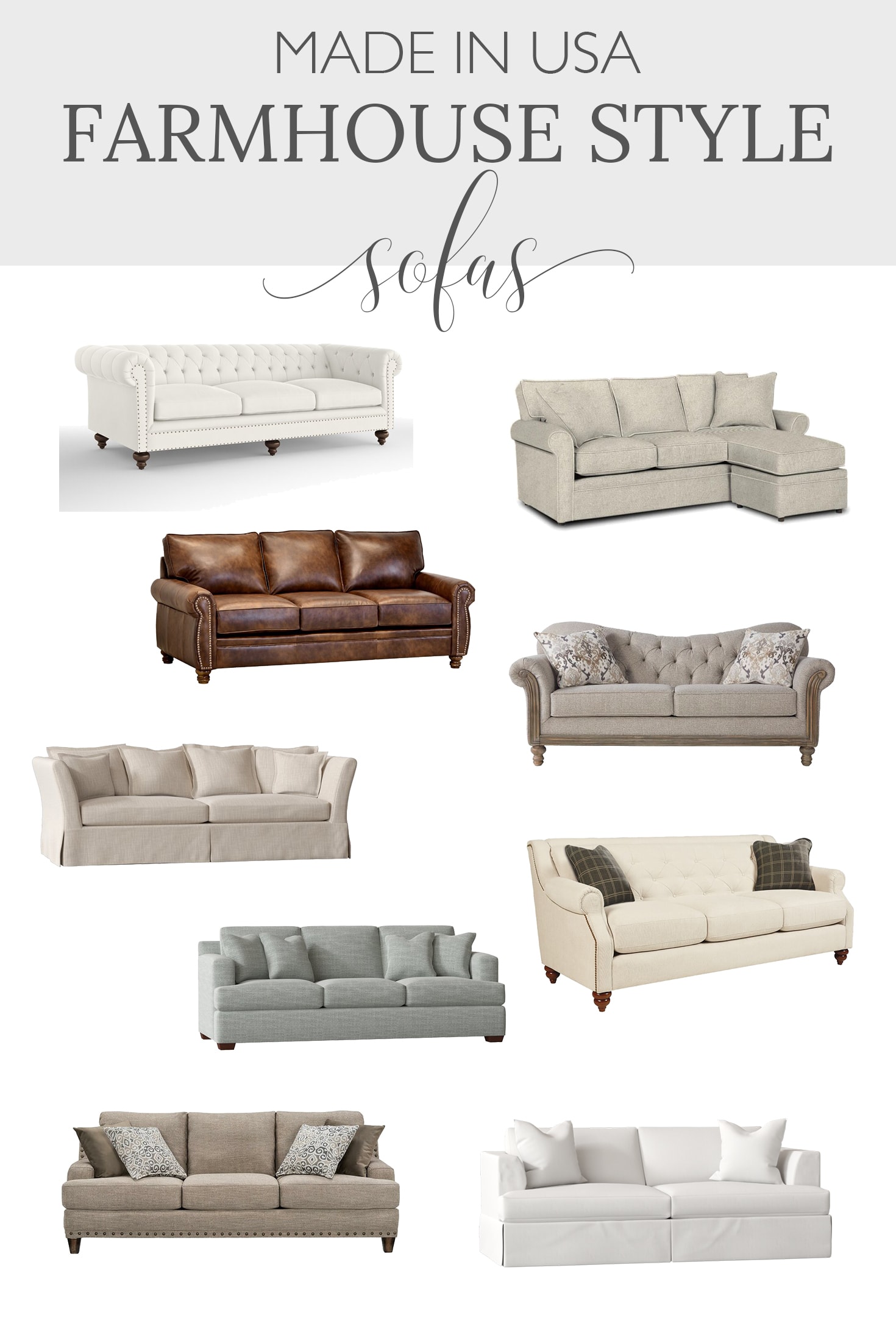 farmhouse sofas