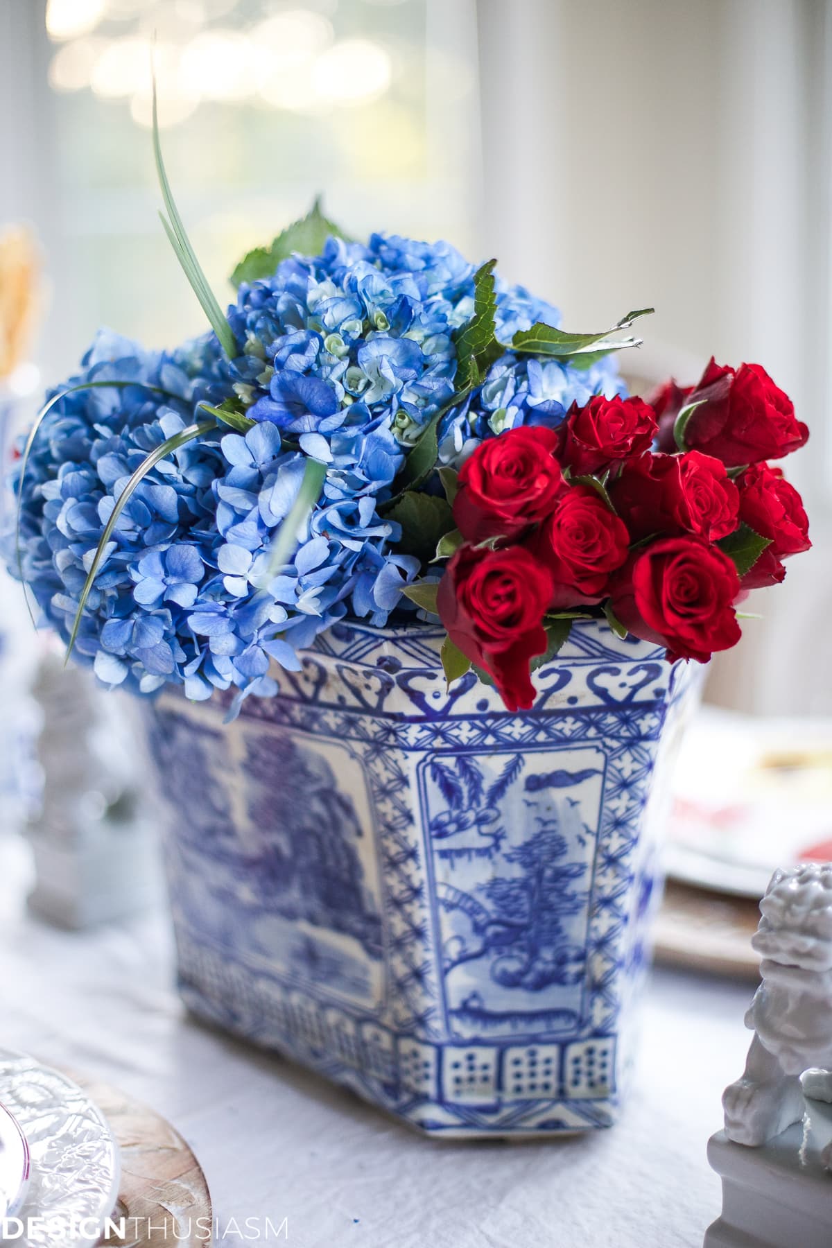 Elegant Decorating with Red, White and Blue