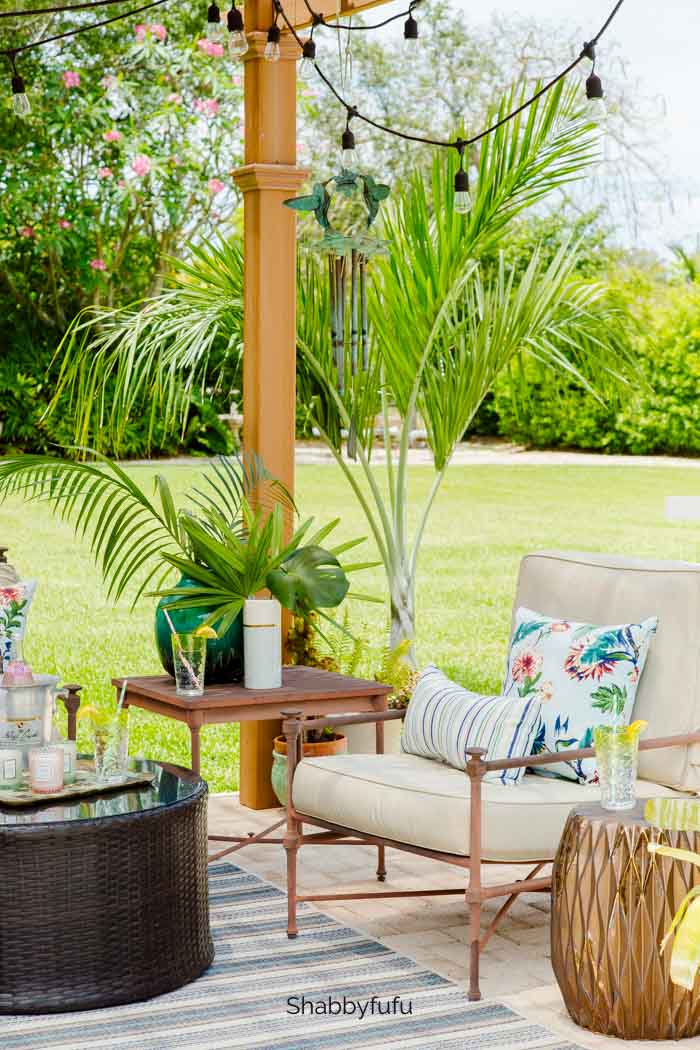 shabbyfufu decorating a gazebo and outdoor living