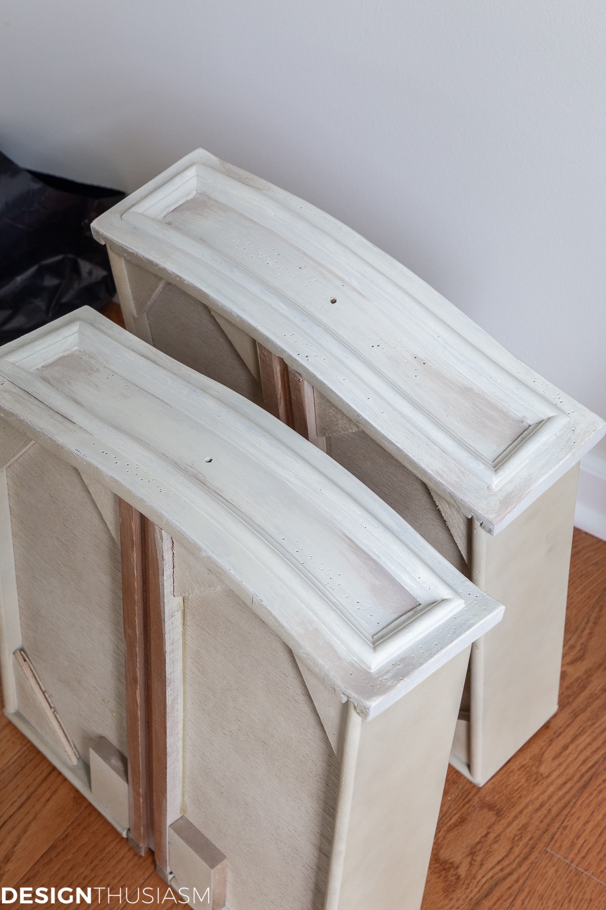 vintage sideboard drawers with shadows 