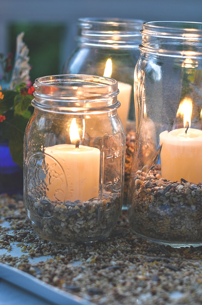 HSS 6-27 MASON JAR BIRDSEED LANTERNS StoneGable