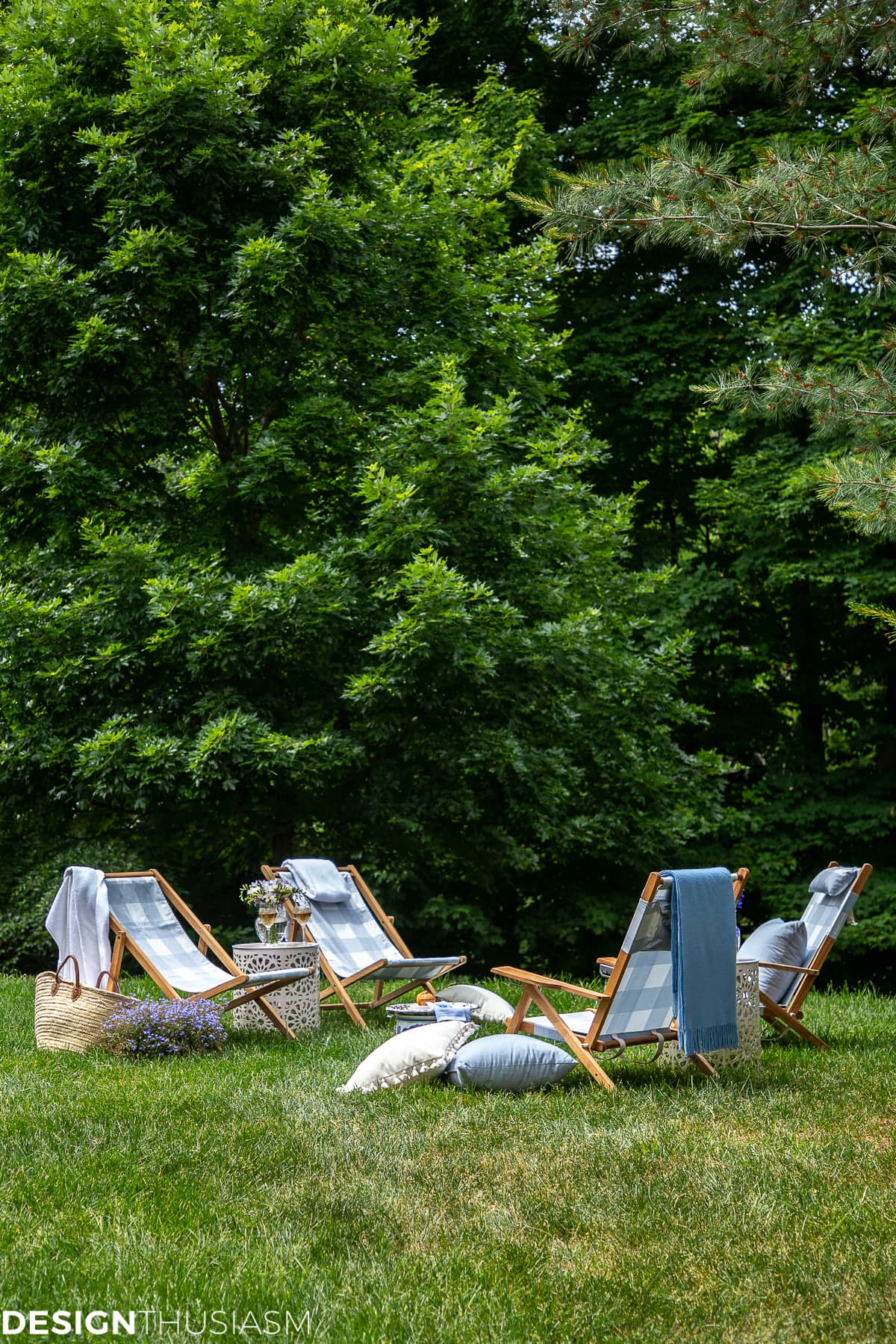 summer party outdoor entertainment area