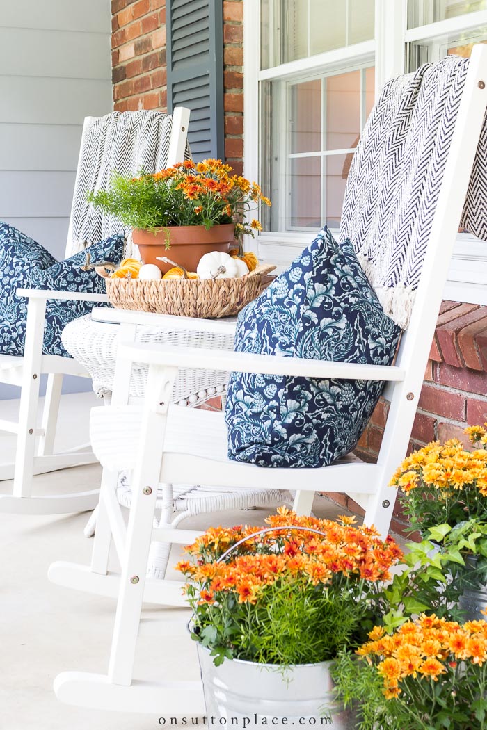 Fall Porch Decorating from On Sutton Place