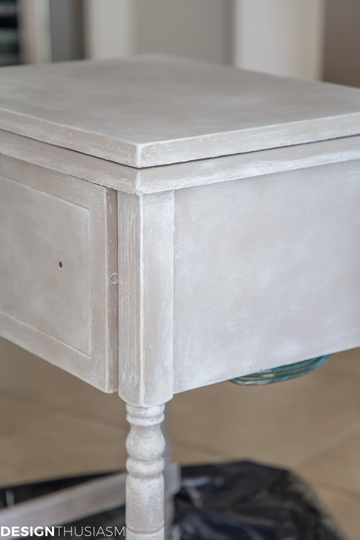 antique painted sewing cabinet