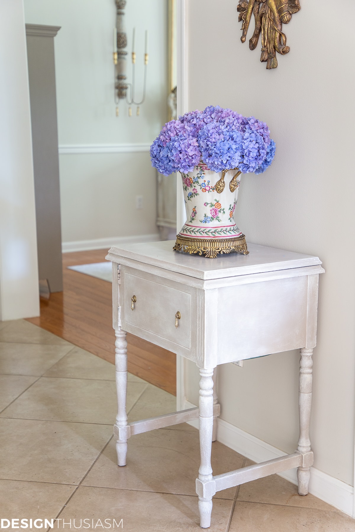 antique sewing machine table