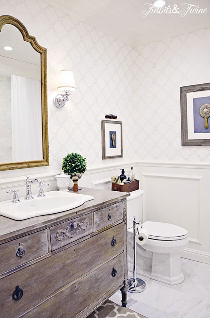 An 80s Bathroom Gets a French Country Makeover