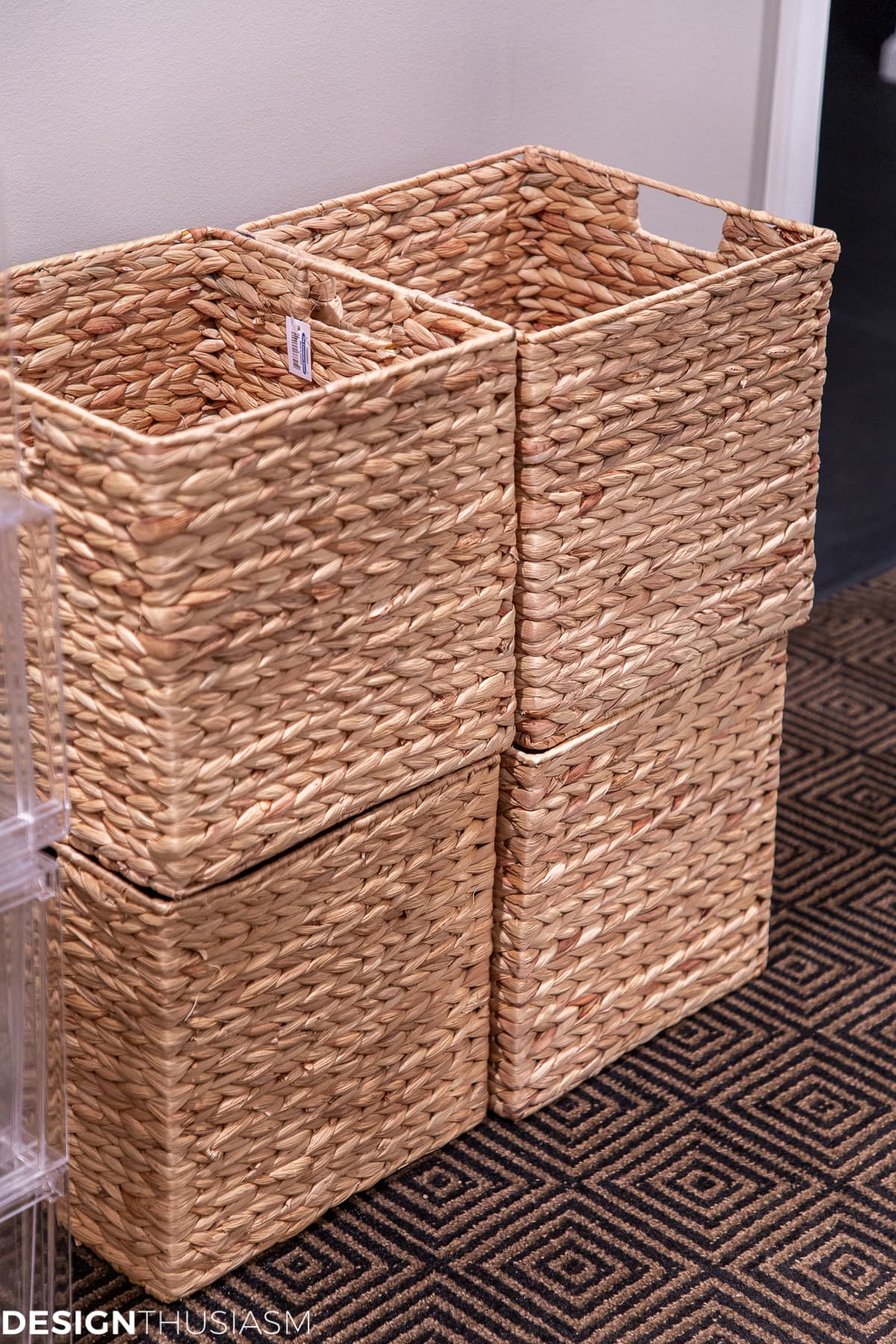seasonal storage closet floor bins