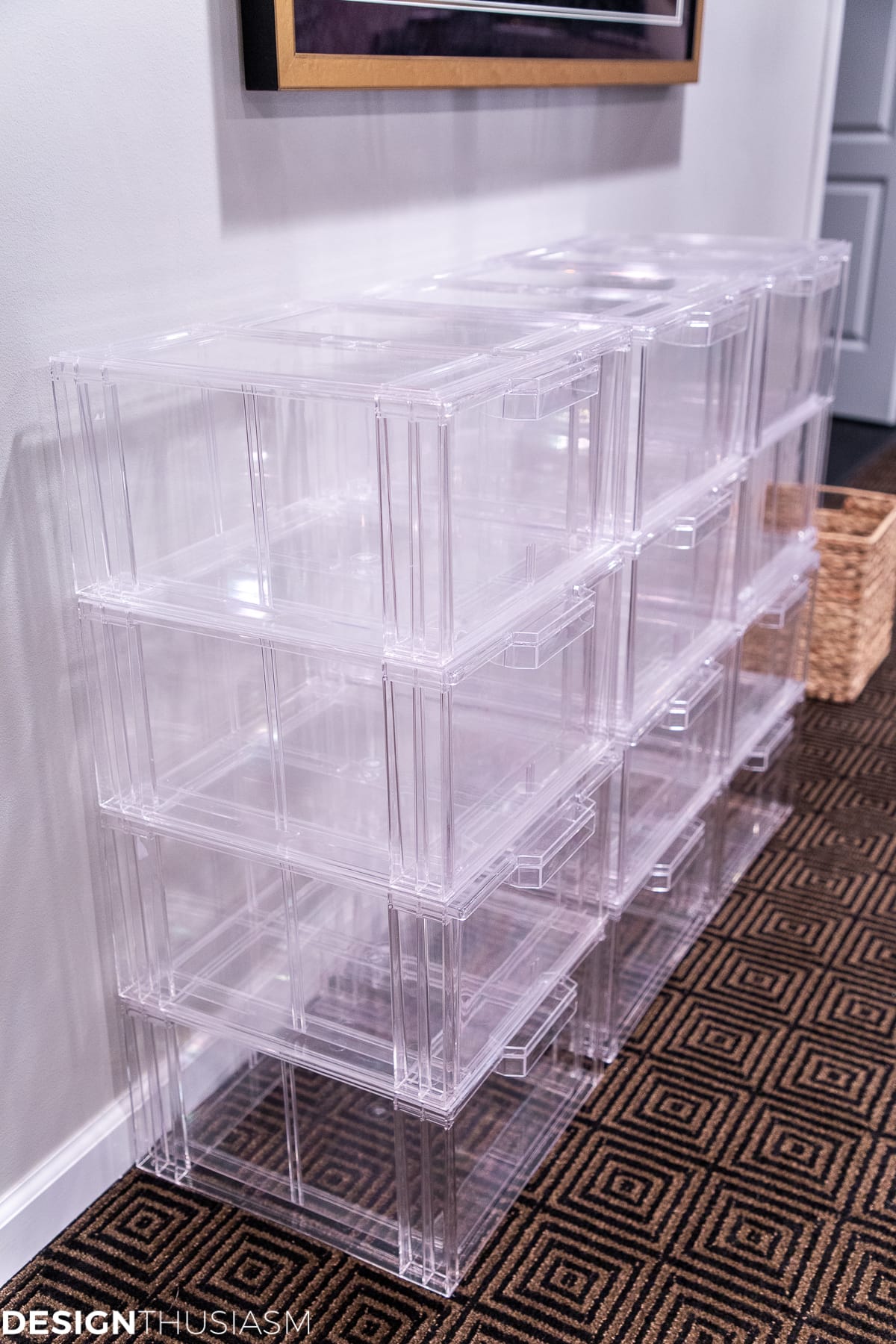 seasonal storage closet pull out drawers