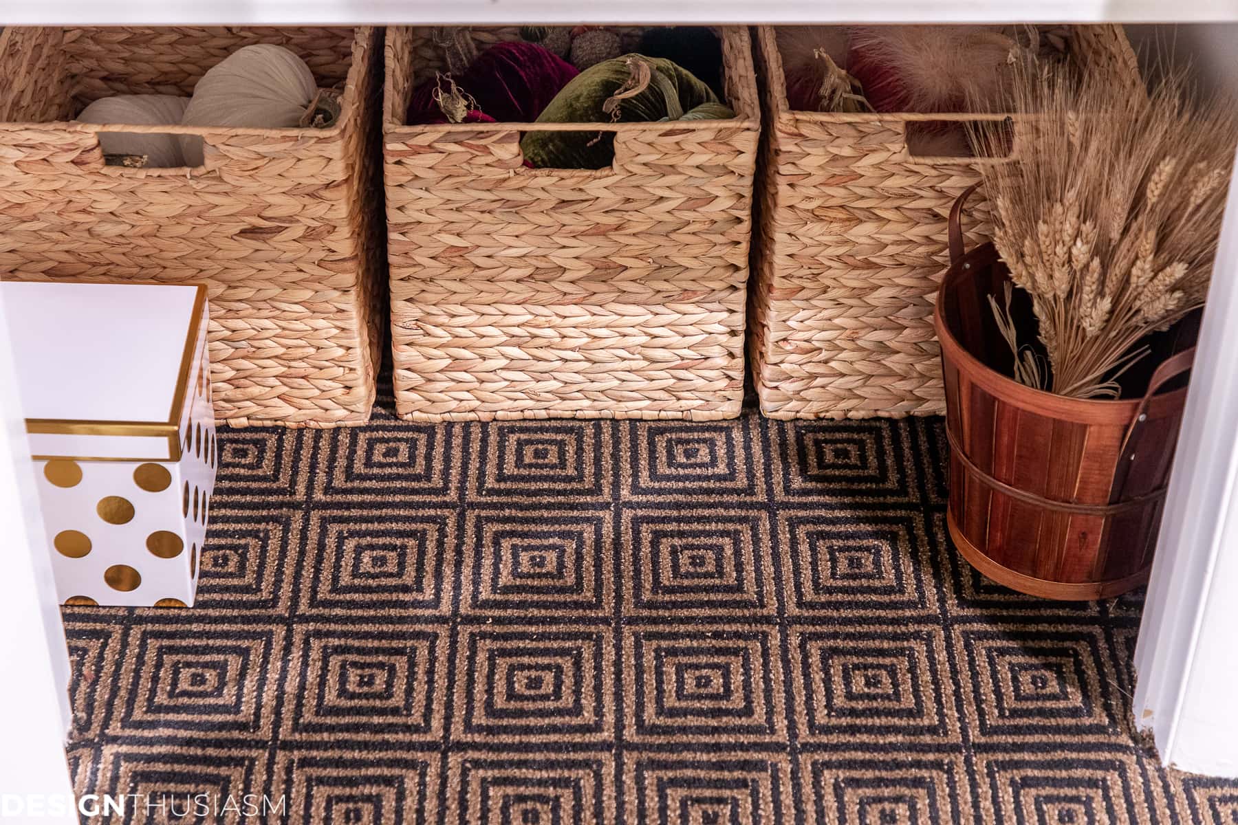 seasonal storage closet floor bins