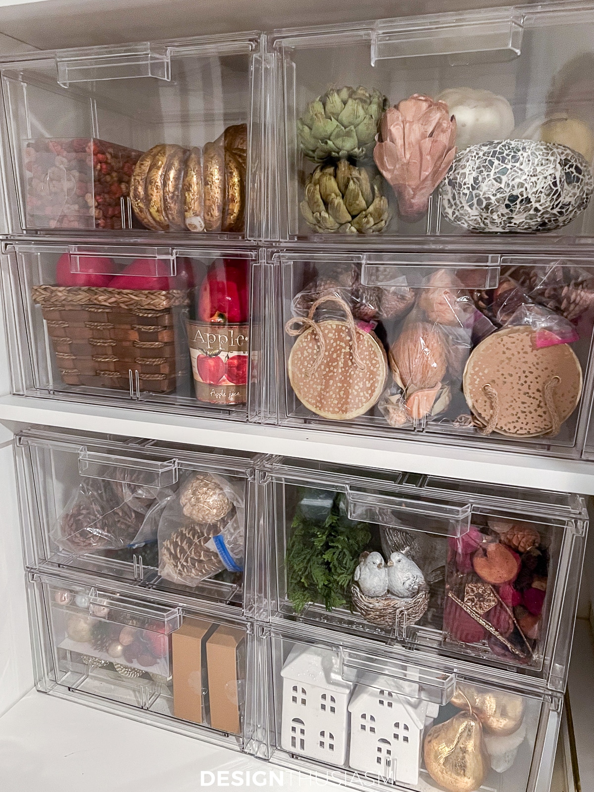 seasonal closet plastic bins
